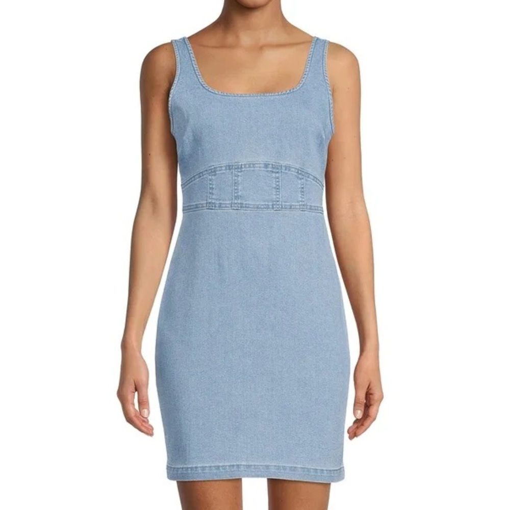No Boundaries Juniors Denim Corset Dress Size Small (3-5)